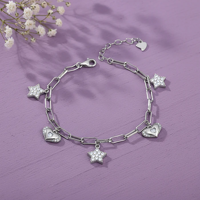 Silver Starry Love Bracelet - Image 2