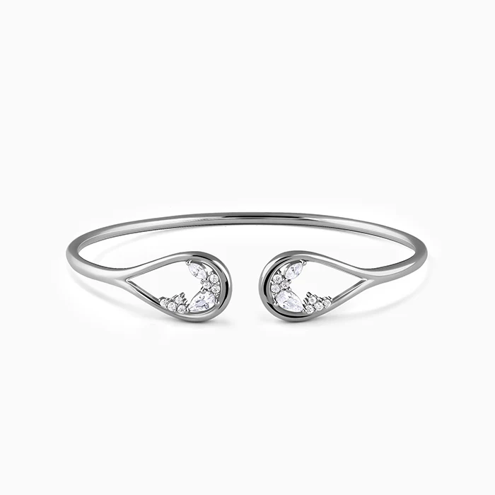 Silver Stayin' Alive Cuff Bracelet - Image 3