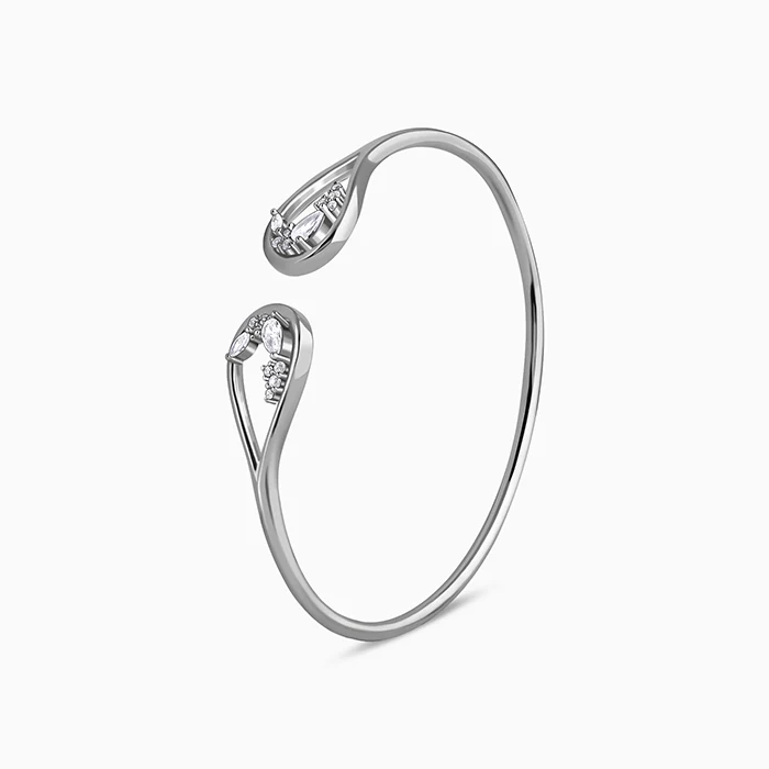 Silver Stayin' Alive Cuff Bracelet - Image 4