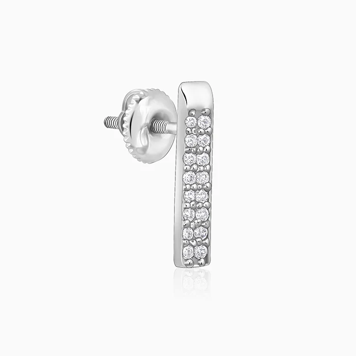 Silver Stellar Bar Earrings - Image 4
