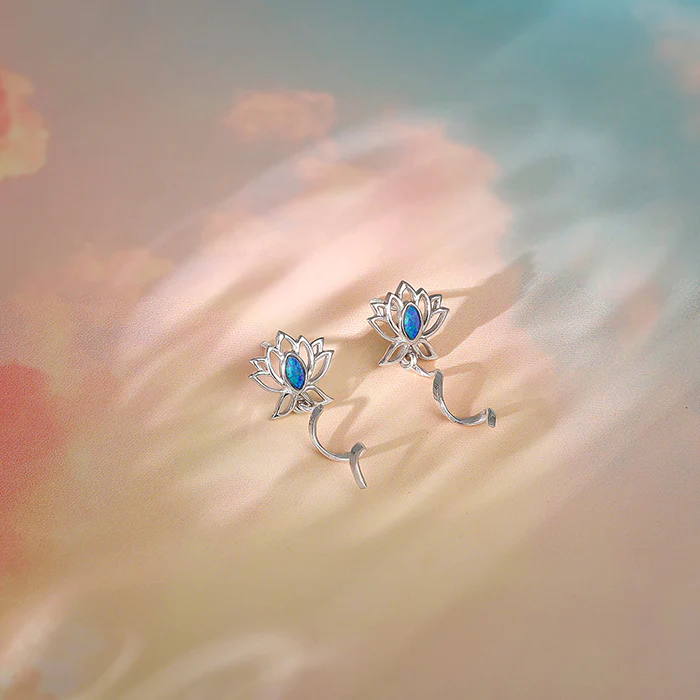 Silver Stellar Glow Earrings - Image 2
