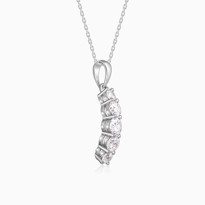 Silver Stunner Shine Pendant With Link Chain - Image 4