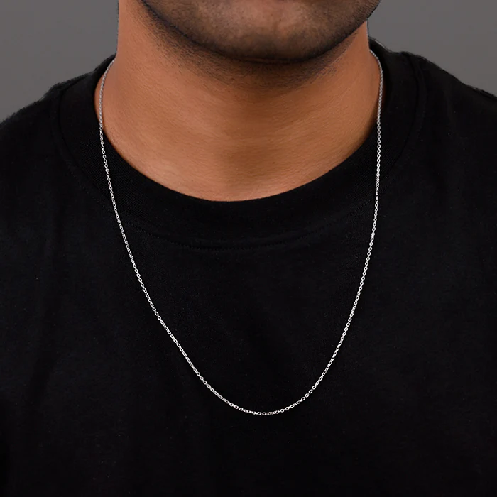 Silver Subtle Link Chain For Him - Image 3