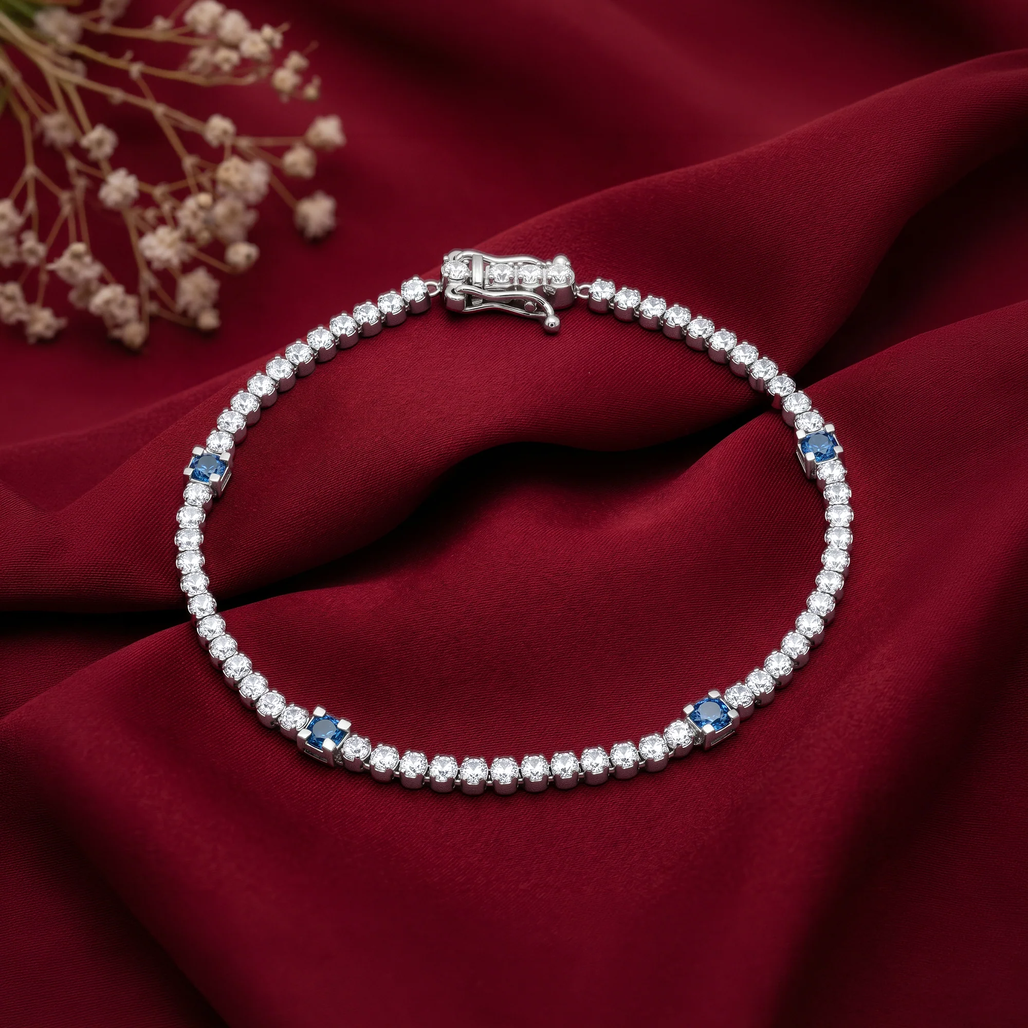Silver Subtle Shine Tennis Bracelet (Size 18 cm) - Image 2