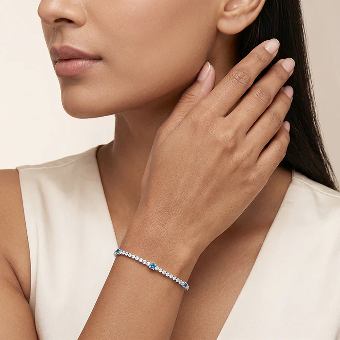 Silver Subtle Shine Tennis Bracelet (Size 18 cm) - Image 3