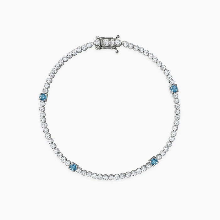 Silver Subtle Shine Tennis Bracelet (Size 19.5 cm)