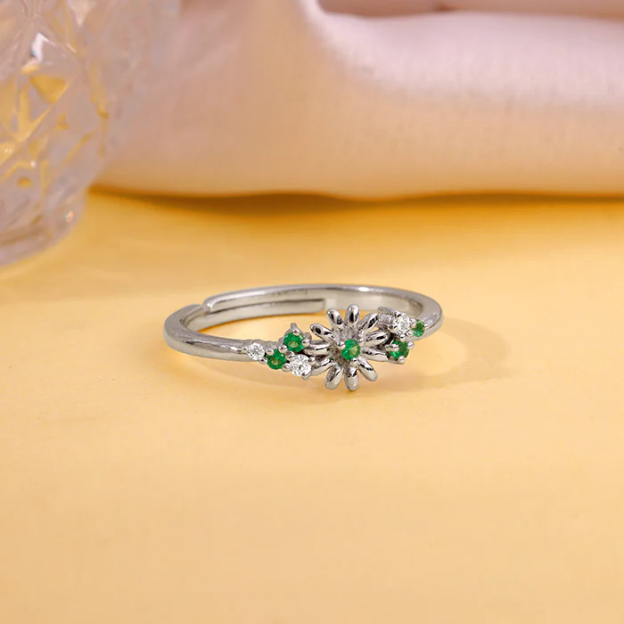 Silver Sunflower Ring - Image 2