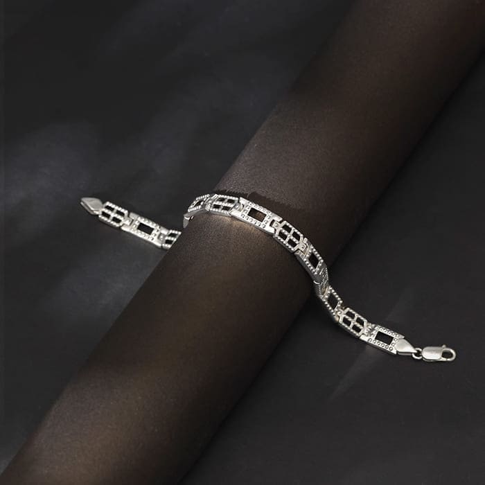 Silver Supremo Bracelet For Him - Image 2