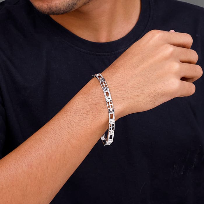 Silver Supremo Bracelet For Him - Image 3