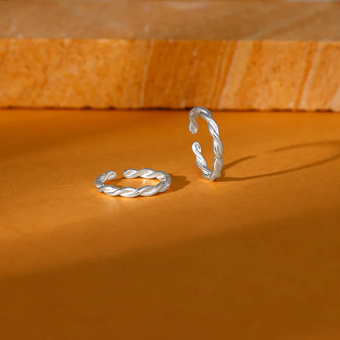 Silver Swirl Toe Rings - Image 2