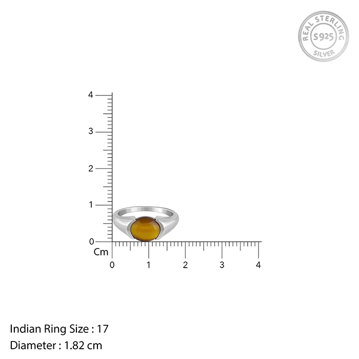 Silver Tiger Eye Men Ring For Him - Image 5