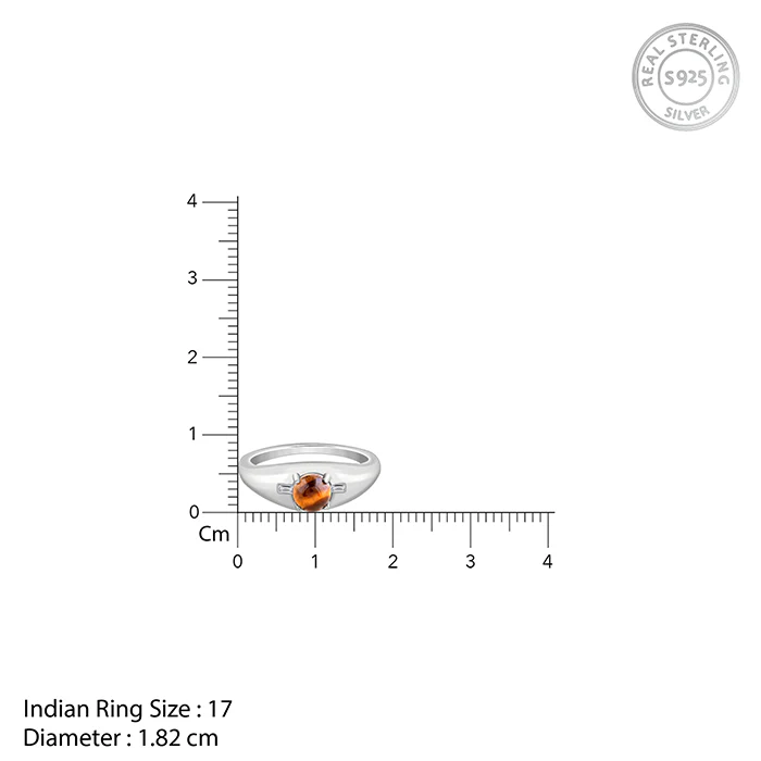 Silver Tiger Eye Ring For Him - Image 5