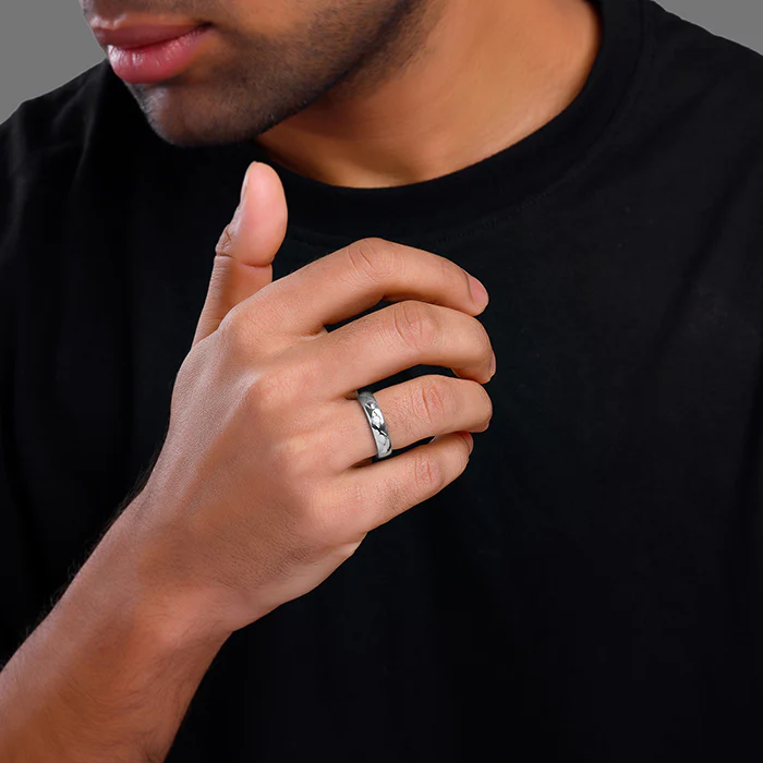 Silver Timeless Ring For Him - Image 3