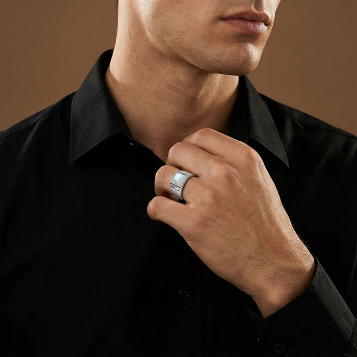 Silver Trend Moonstone Ring For Him - Image 3