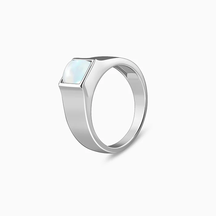 Silver Trend Moonstone Ring For Him - Image 4