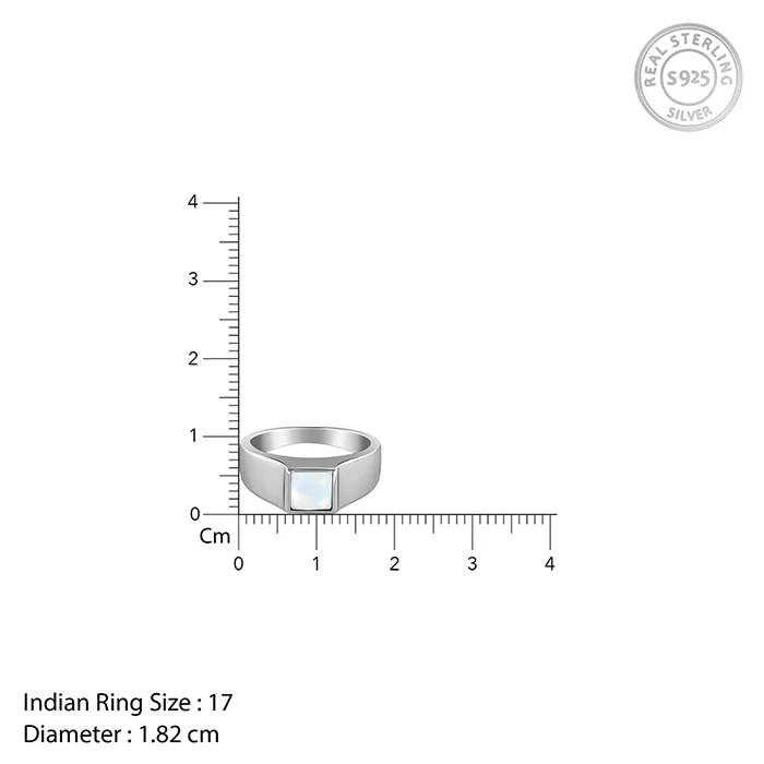 Silver Trend Moonstone Ring For Him - Image 5