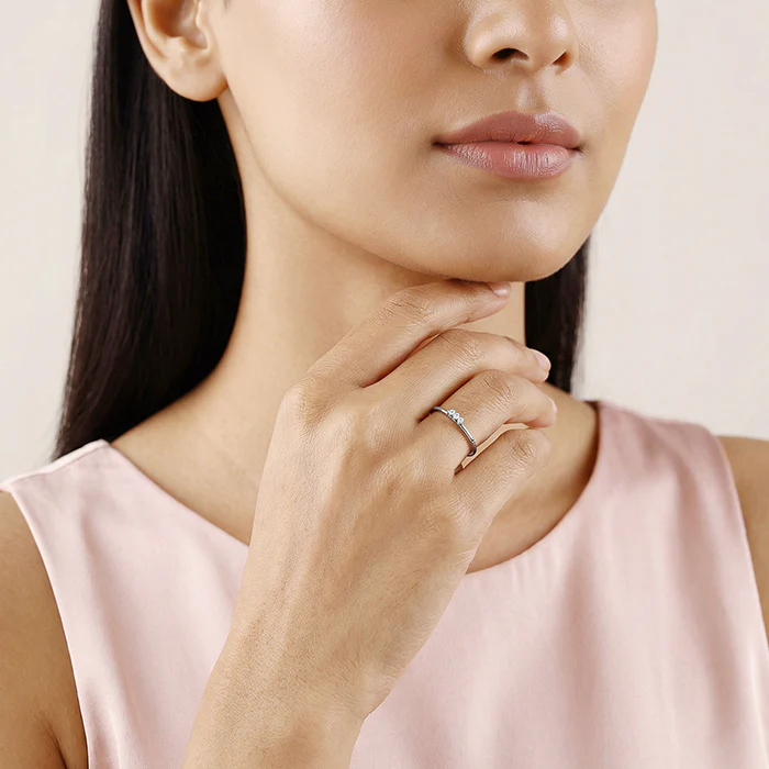 Silver Trinity Shine Ring - Image 3