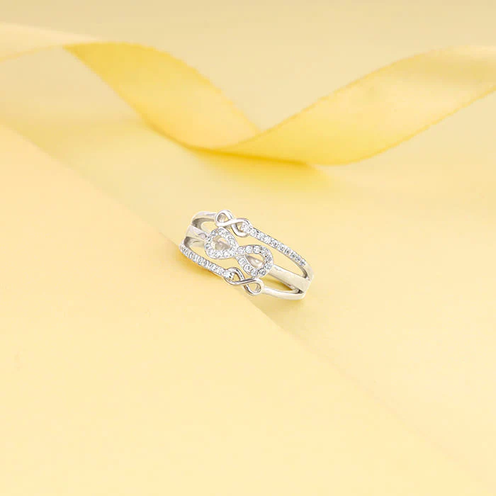 Silver Triple Infinity Ring - Image 2