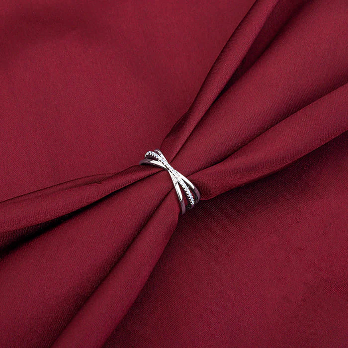 Silver Triple Interlocked Ring - Image 2