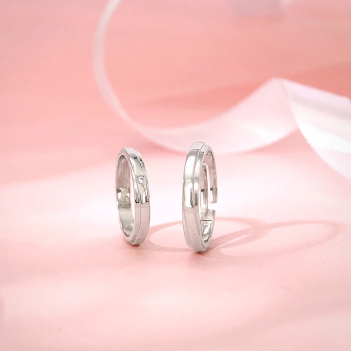 Silver True Vow Couple Bands - Image 2