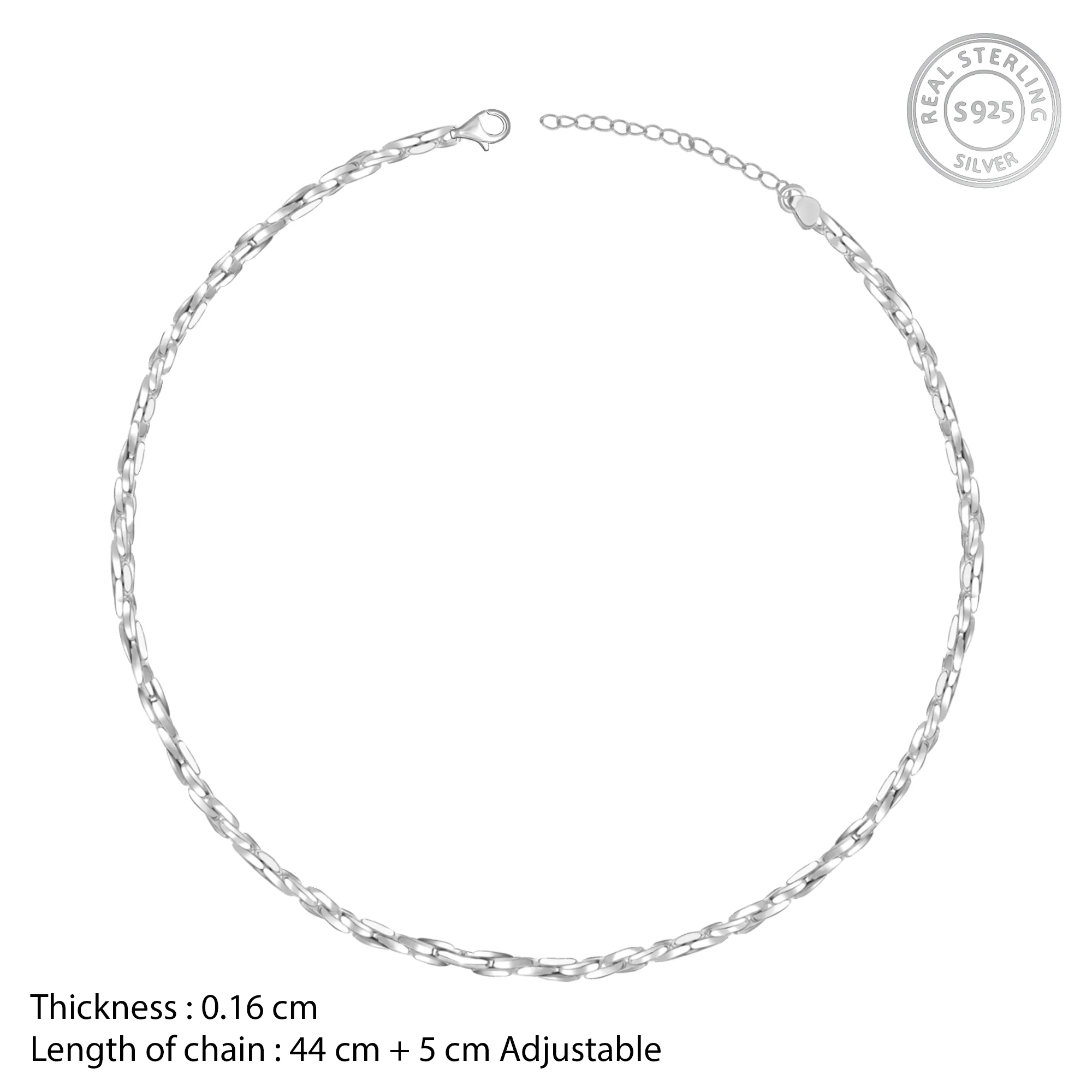 Silver Twisted Treasure Chain for Her - Image 4