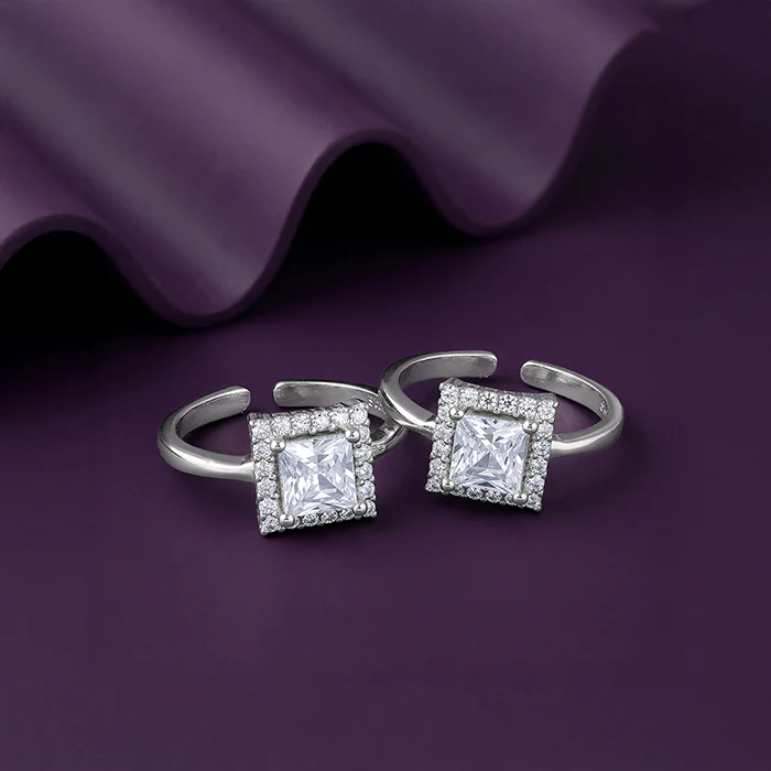 Silver Vidya Toe Rings - Image 2