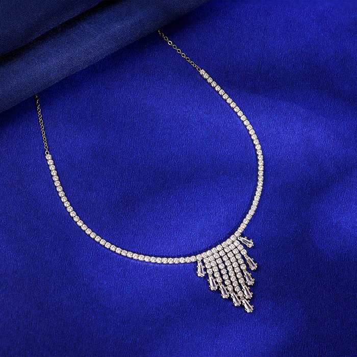 Silver Vintage Lariat Necklace - Image 2