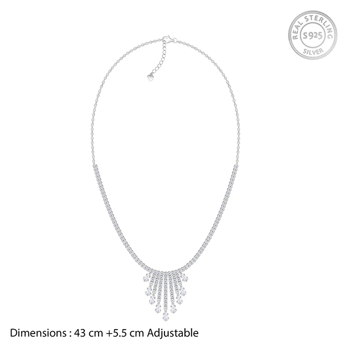 Silver Vintage Lariat Necklace - Image 4