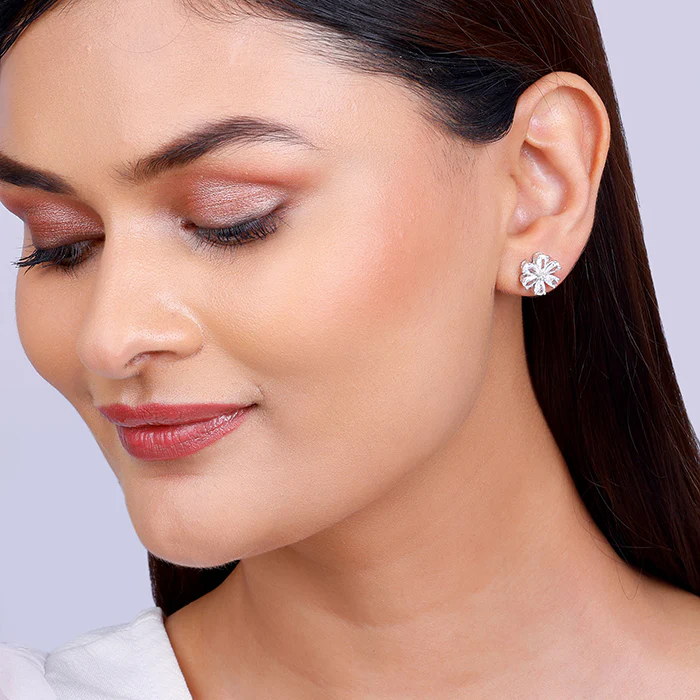 Silver Virtuous Flora Earrings - Image 3