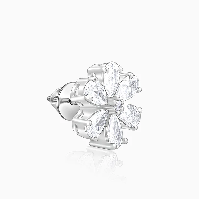 Silver Virtuous Flora Earrings - Image 4