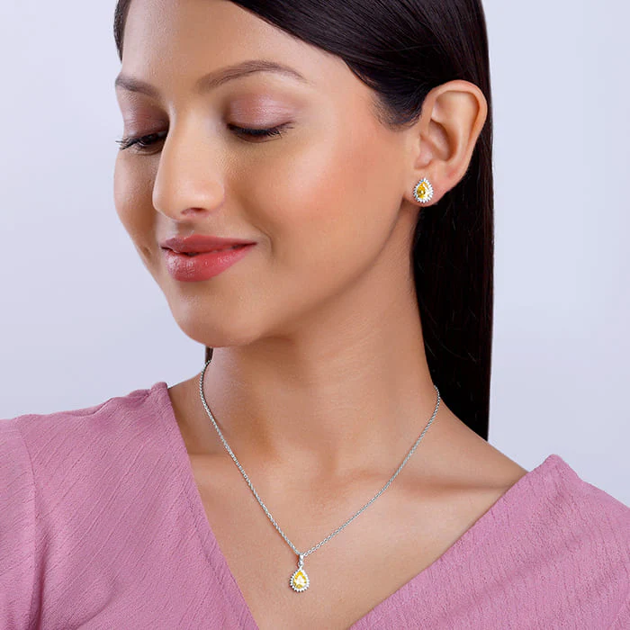 Silver Yellow Drop Set - Image 3