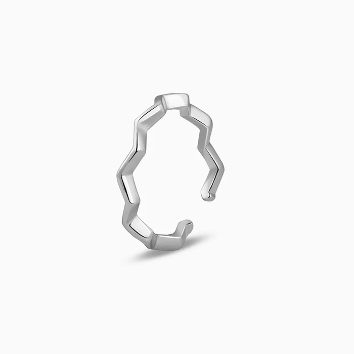Silver Zigzag Toe Rings - Image 4
