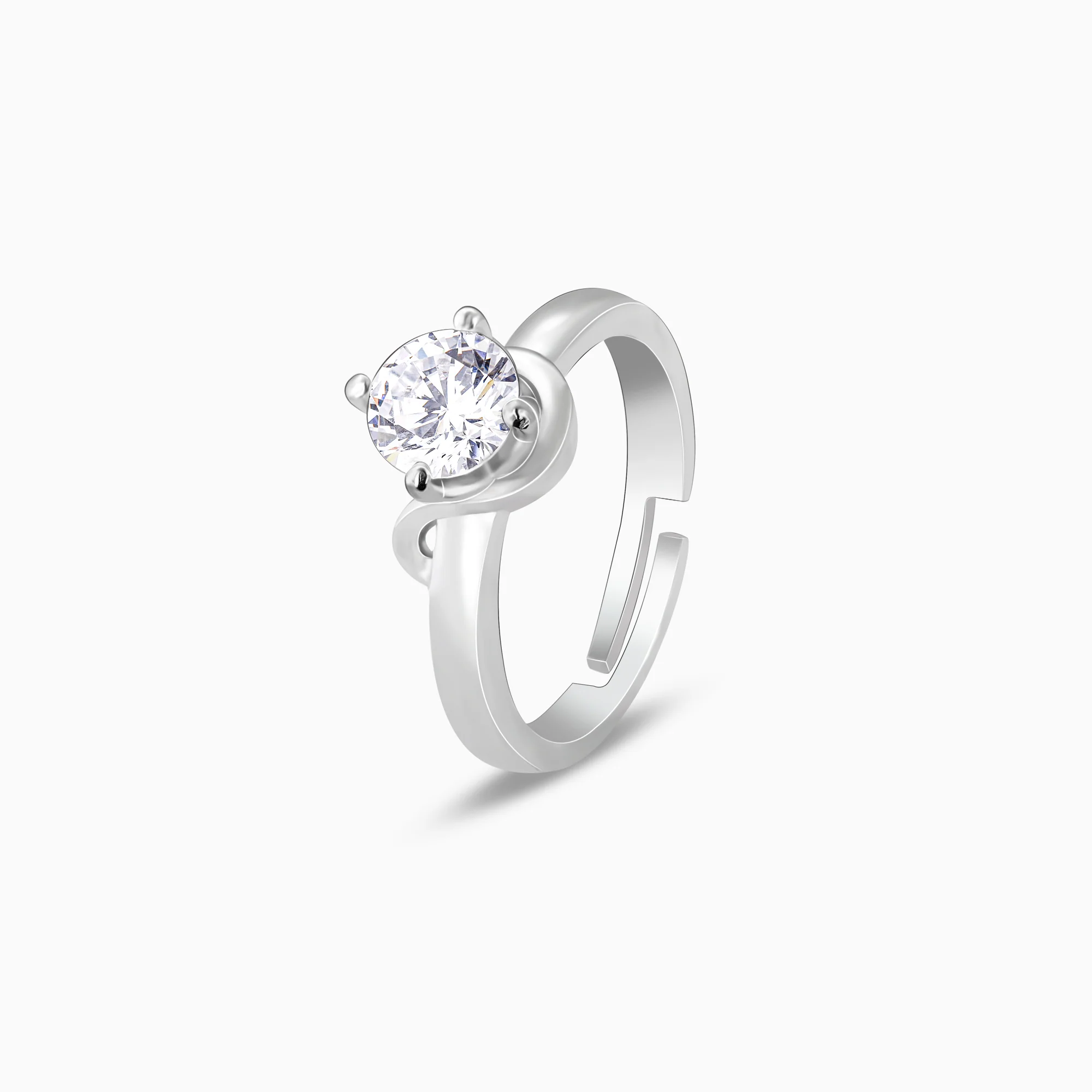 Anushka Sharma Silver Zircon Classic Ring - Image 4
