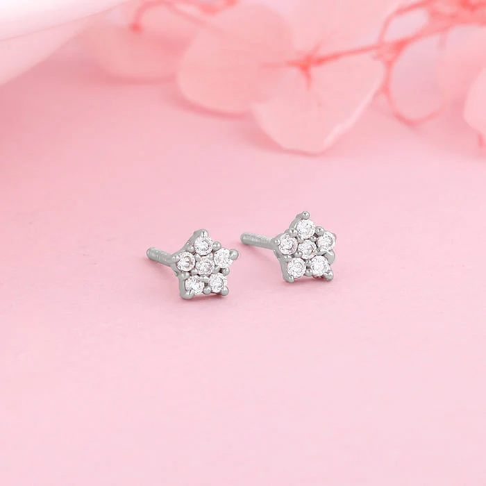 Silver Zircon Constellation Earrings - Image 2