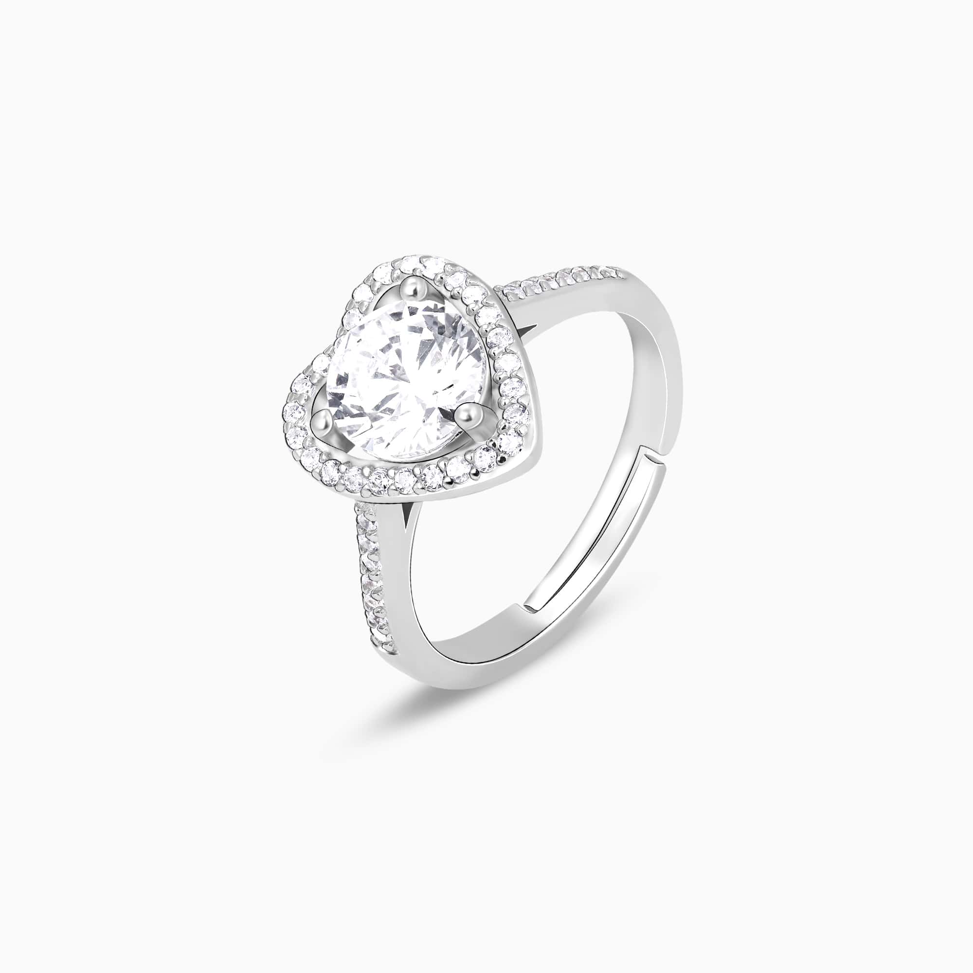 Silver Zircon Heart's Desire Ring - Image 4