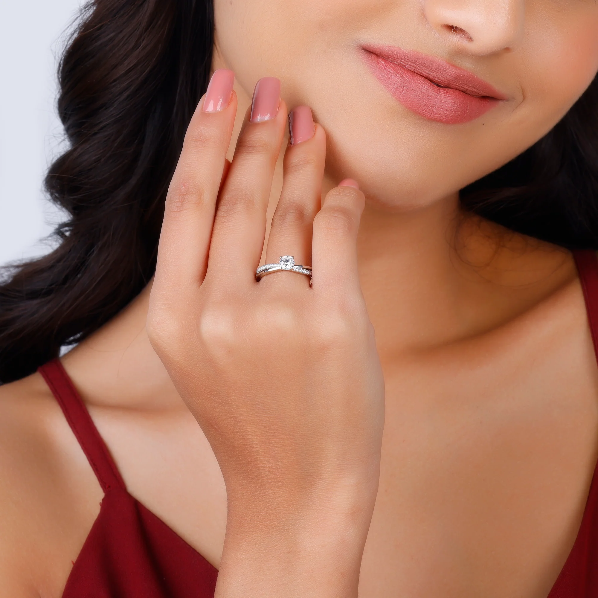 Silver Zircon Layered Ring - Image 3