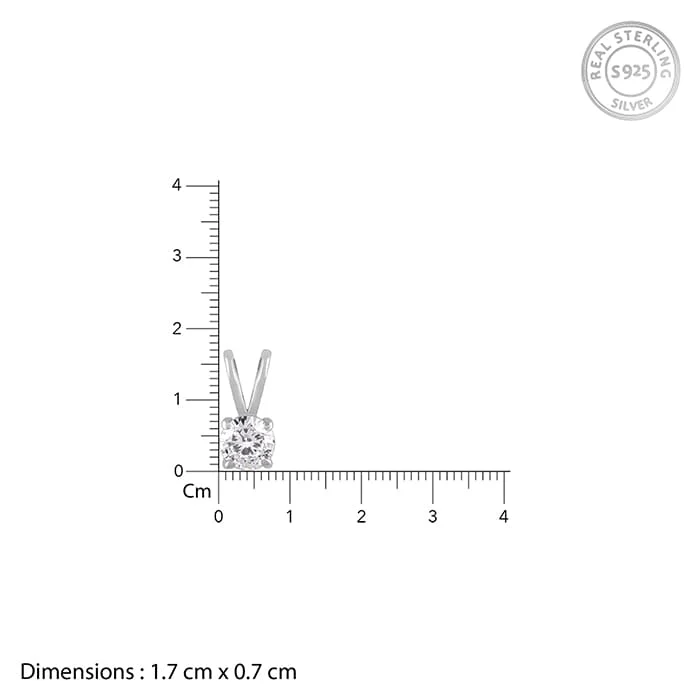 Anushka Sharma Silver Zircon Pendant with Link Chain - Image 7