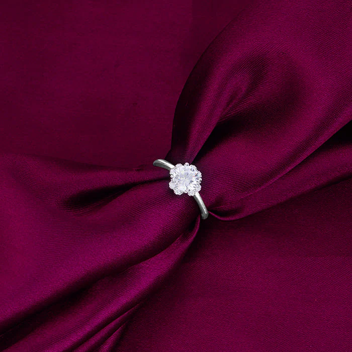 Silver Zircon Shrine of Lotus Ring - Image 2
