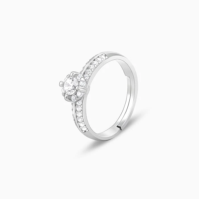 Silver Zircon Studded Grace Ring - Image 5