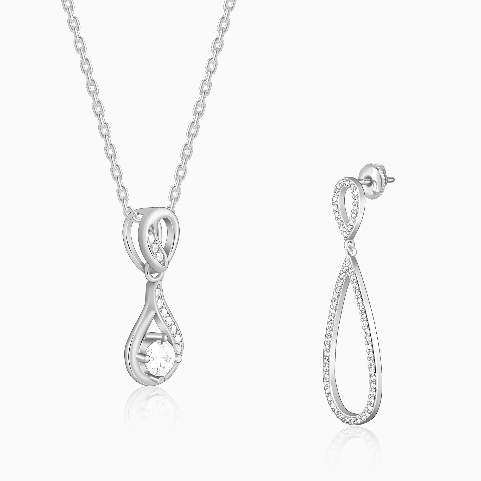 Silver Zirconia Drop Set - Image 6