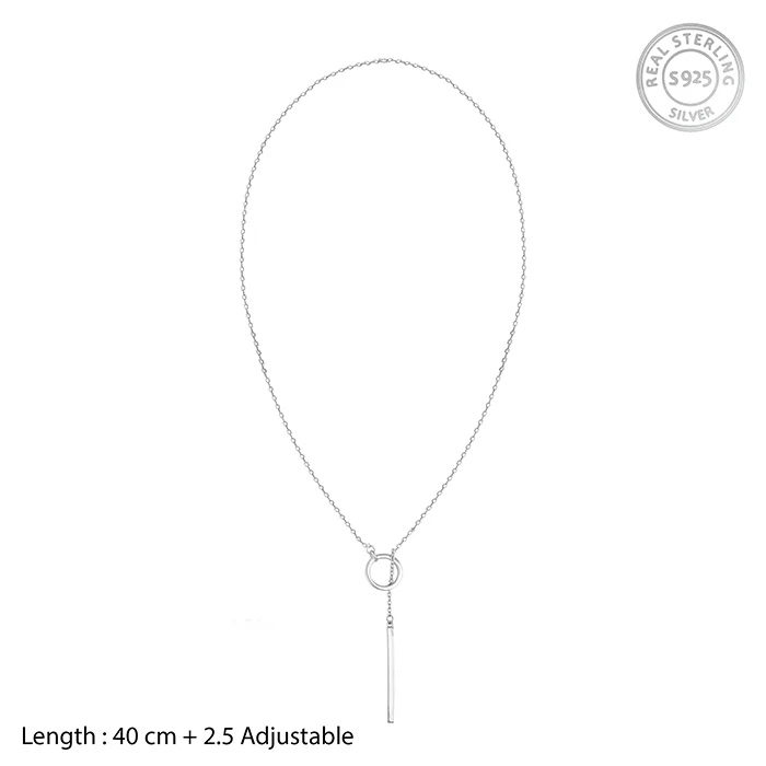 Silver Elegance Over All Pendant With Link Chain - Image 4