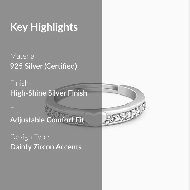 Silver Deeply in Love Ring - Image 2