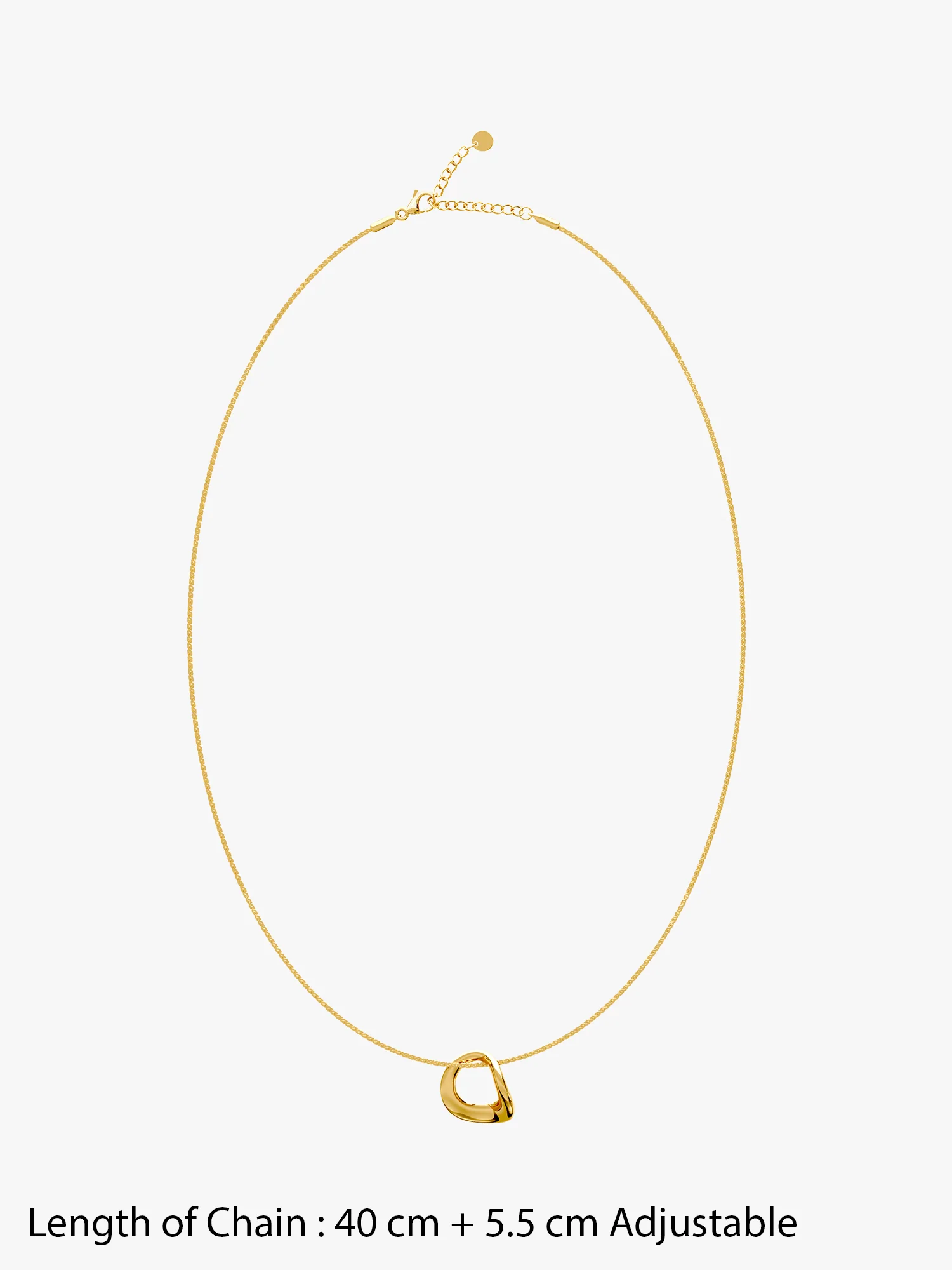 Soft Crush Gold Plated Pendant with Link Chain - Image 5