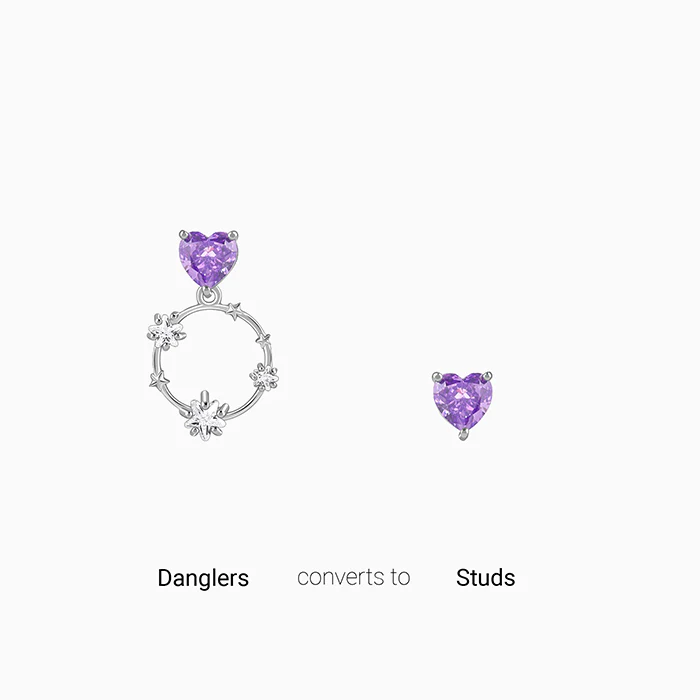 Silver Stuck on You Earrings