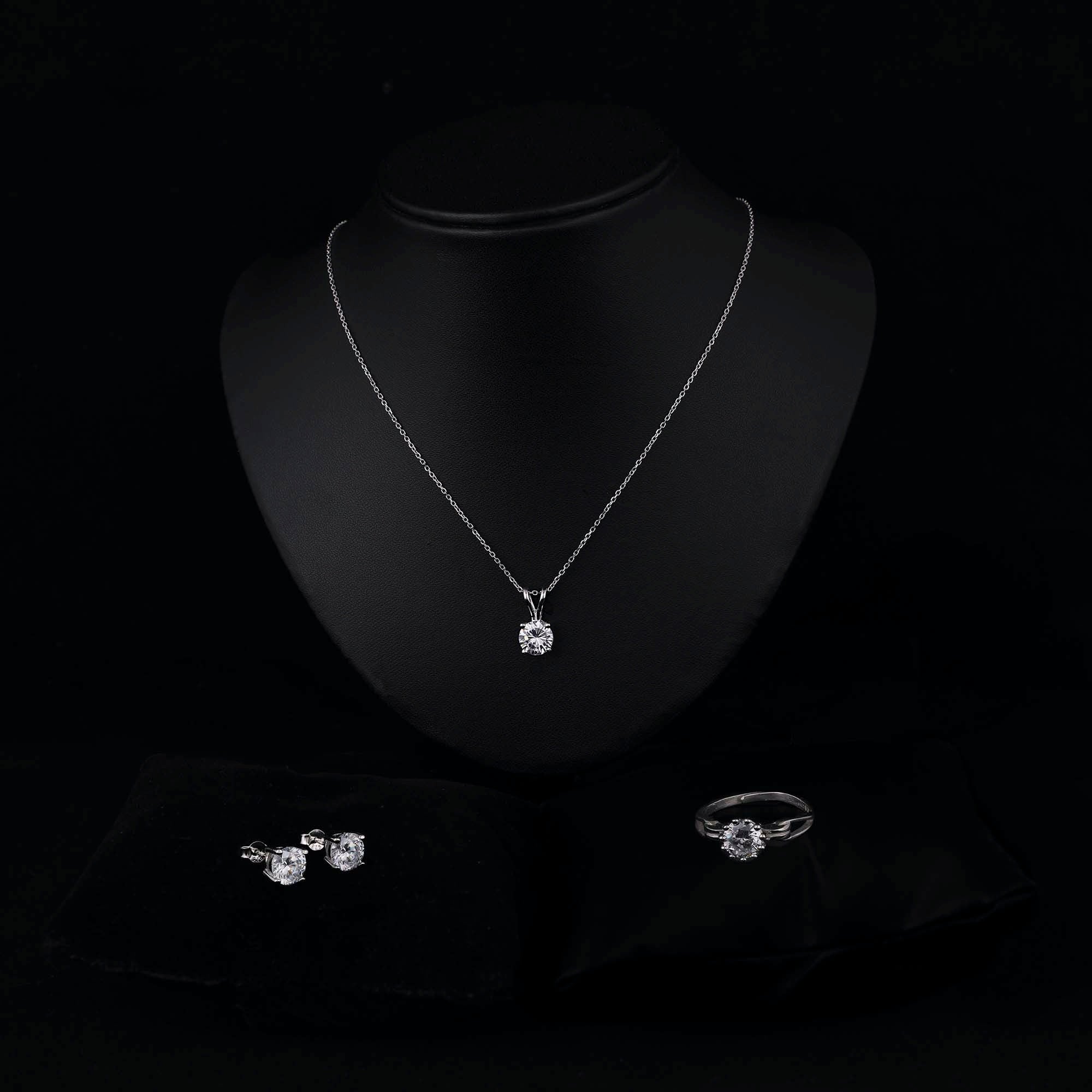 Silver Sparkling Zircon Trio - Image 2