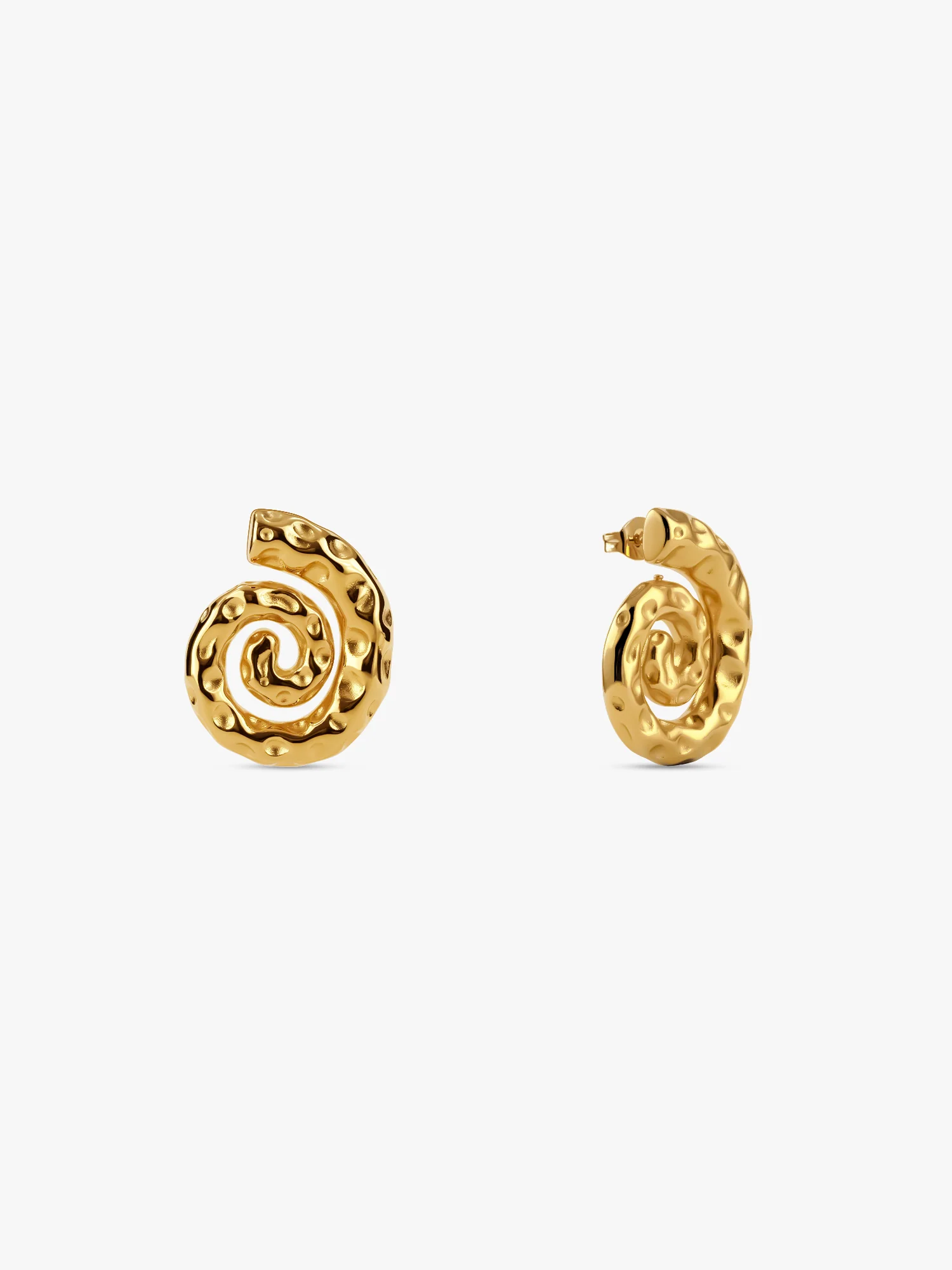 Spiral Crush Gold Plated Earrings - Image 4
