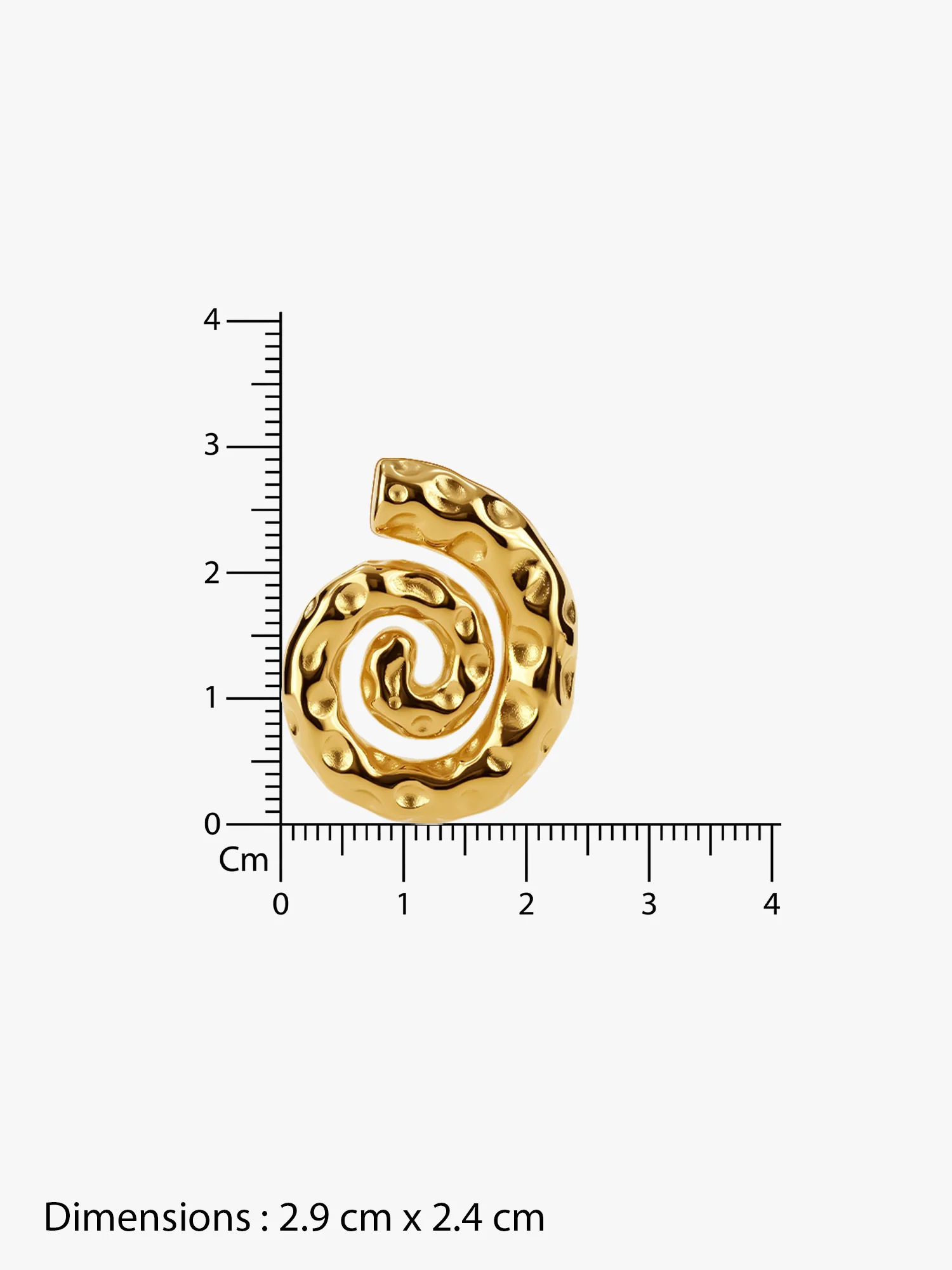 Spiral Crush Gold Plated Earrings - Image 6