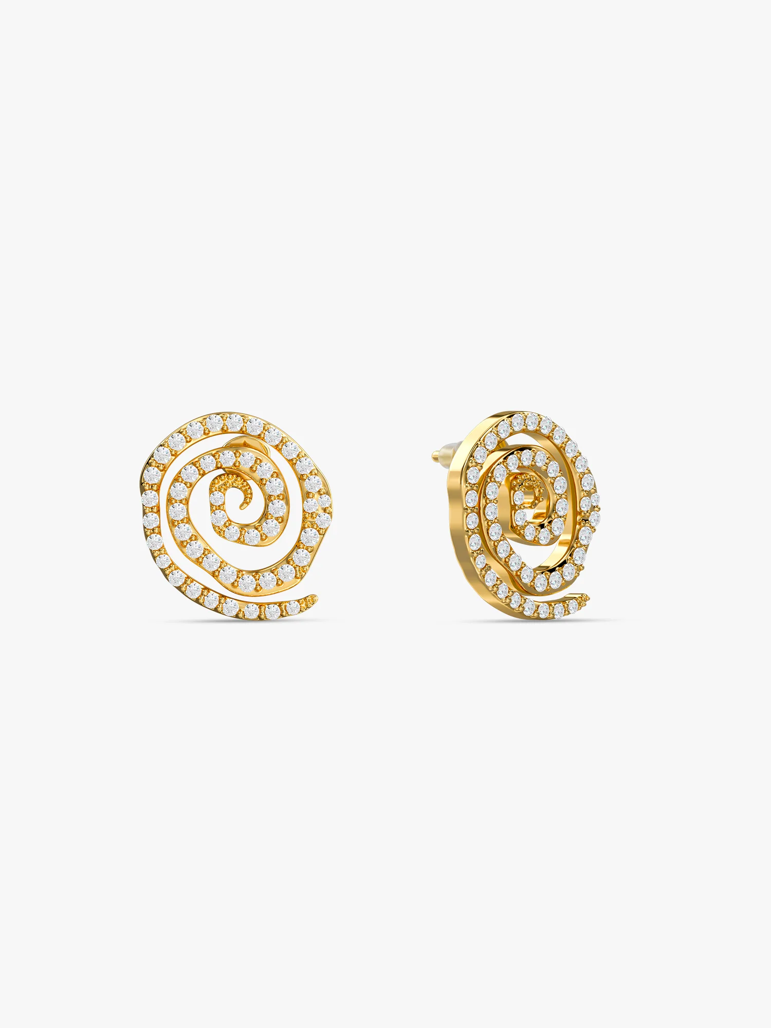 Spiral Glow Gold Plated Earrings - Image 4