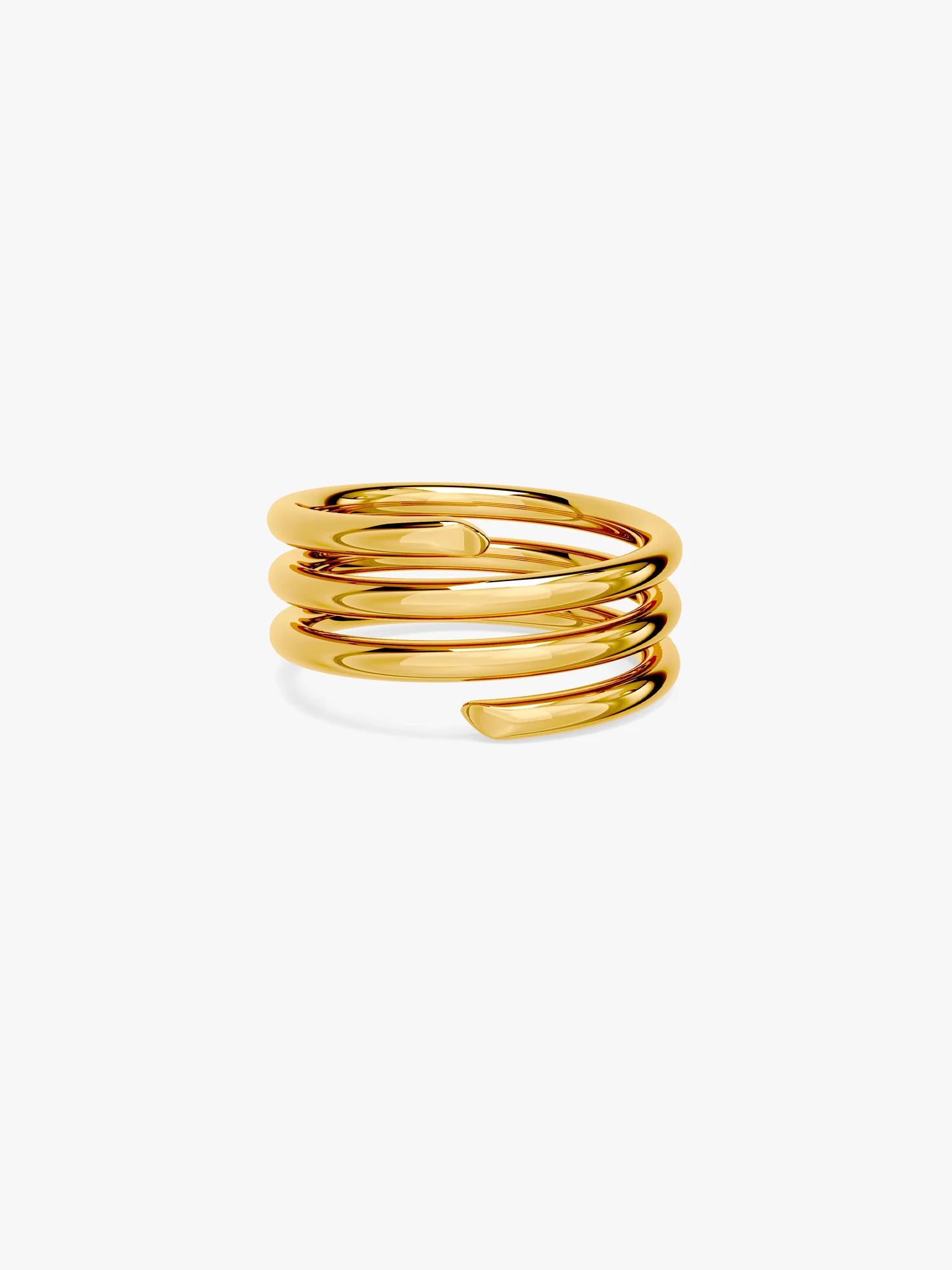 Spiral Gold Plated Out Ring (Size 14)