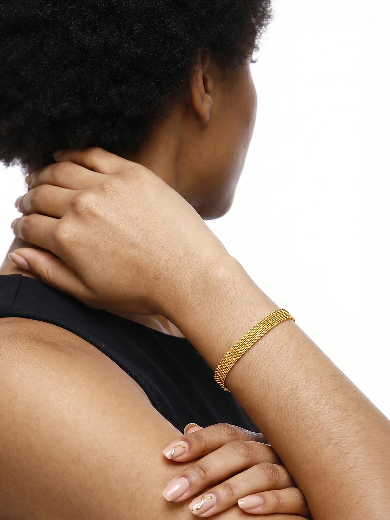 Stack Flow Gold Plated Bracelet - Image 3
